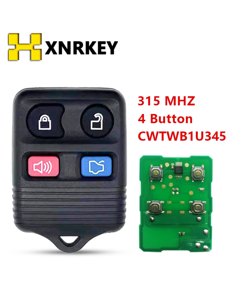 XNRKEY-mando a distancia de 4 botones, llave remota de 315Mhz para Ford Mustang, Focus, Lincoln, LS, Town, Mercury, Grand Marqui