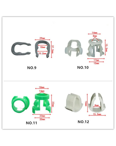 Pin de conector de tubo de gasolina para filtro de combustible de coche, Clip de sujeción de plástico para Ford, Toyota, VW, Sko