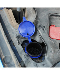 Arandela de limpiaparabrisas de coche, depósito de fluido, tapa de botella para Ford Focus Fusion Escort, Ecosport, Fiesta, Falc