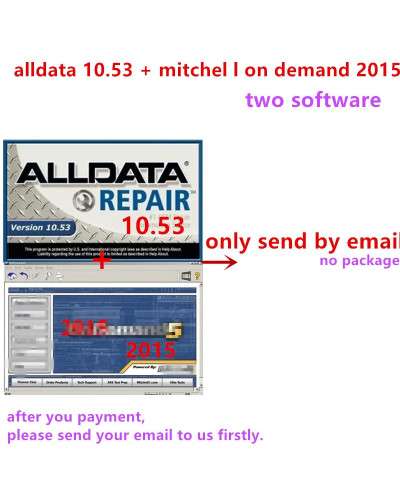 Newest alldata 10.53 software + mitchel l On demand 5 auto repair alld