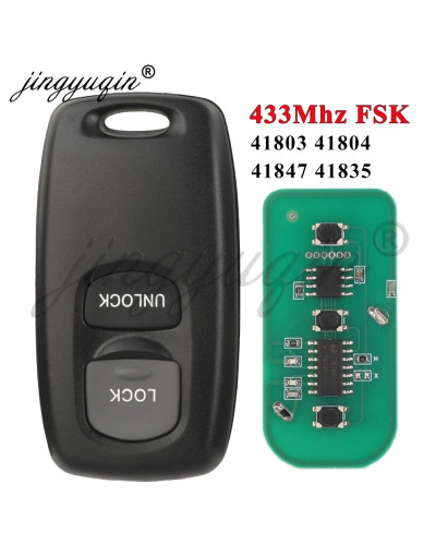 Jingyuqin-mando a distancia para coche, 2 botones, 433MHZ, FSK, M6 para Mazda, 2, 3, 6 Series, 2003-2010, Ford Ranger, Everest, 