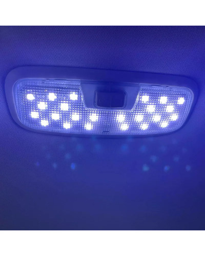 Luz LED de lectura para Interior de coche, lámpara de techo blanca y azul hielo para Ford Ecosport Focus 2 MK2 2007 2008 2009 20