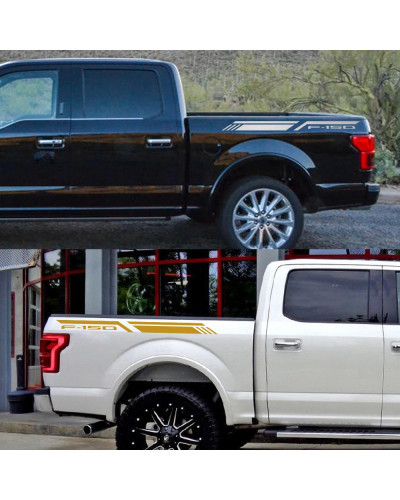 Pegatina lateral de camioneta para Ford F150 Raptor Lariat Limited, decoración de rayas de coche, calcomanía, cubierta de vinilo