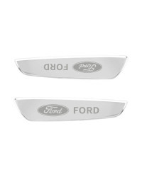 Pegatinas de Metal para puertas laterales de carrocería de coche, adhesivos de 2 piezas para Ford focus Fiesta EcoSport ESCORT r