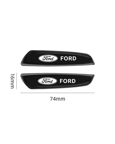 Pegatinas de Metal para puertas laterales de carrocería de coche, adhesivos de 2 piezas para Ford focus Fiesta EcoSport ESCORT r