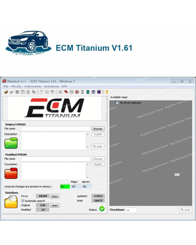 ECM Titanium V1.61 Program Tool and Software with 26100 Driver ECU Mul