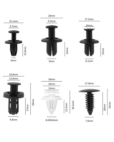 Clip de sujeción automático para coche, remache de pasador de empuje mezclado de 60 piezas, para Ford Focus, Fiesta, Mondeo, MK4