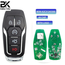 BB Key for Ford Fusion Explorer Edge Mustang 2013 2014 2015 2016 2017 902MHz ID49 Chip FCC ID:M3N-A2C31243300 with Logo Smart