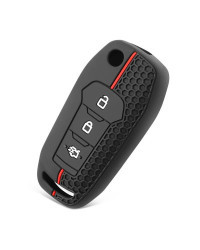 Funda de silicona con 3 botones para mando a distancia de coche, cubierta para llave, para Ford Figo 2017, Mondeo 5, Ecosport, P