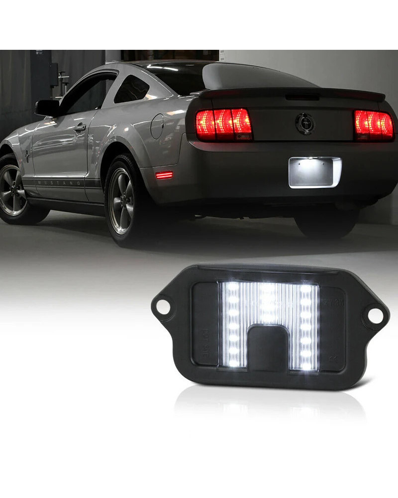 Luz LED blanca para placa de matrícula trasera de Ford Mustang, Base de luz de matrícula, Bombilla TT, GT Shelby, GT500, GT500KR