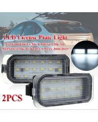 Luz de matrícula de 2 piezas para Ford KUGA, S MAX, MONDEO, MK4, MK5, MK2, FIESTA, 2008-2019, FOCUS, plástico ABS, 12V, LED, luz