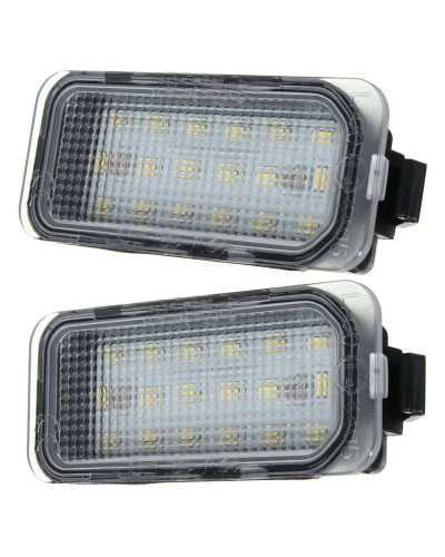 Luz de matrícula de 2 piezas para Ford KUGA, S MAX, MONDEO, MK4, MK5, MK2, FIESTA, 2008-2019, FOCUS, plástico ABS, 12V, LED, luz