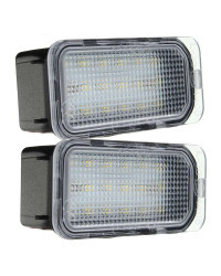 Luz de matrícula de 2 piezas para Ford KUGA, S MAX, MONDEO, MK4, MK5, MK2, FIESTA, 2008-2019, FOCUS, plástico ABS, 12V, LED, luz