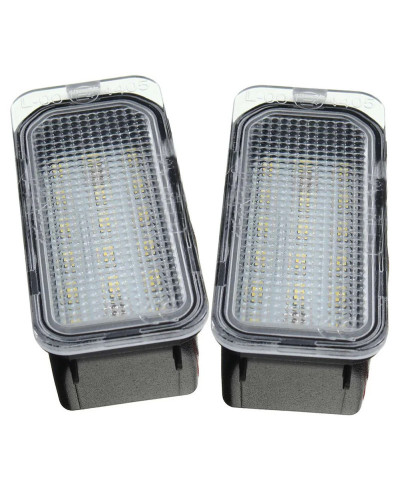 Luz de matrícula de 2 piezas para Ford KUGA, S MAX, MONDEO, MK4, MK5, MK2, FIESTA, 2008-2019, FOCUS, plástico ABS, 12V, LED, luz