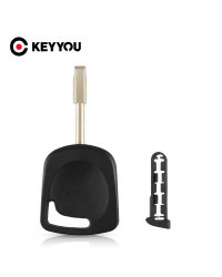 KEYYOU-Chip de llave transpondedor Fob, carcasa de llave de hoja sin cortar en blanco para Ford Focus Mondeo Ka Escort Fiesta Fu