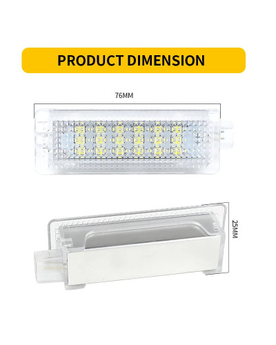 2 uds para Ford Focus MK3 MK4 2012-2018 para Ford c-max 2013-2018 lámpara LED para equipaje luz Interior luz del compartimento d