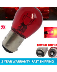 Bombilla trasera de freno rojo para coche, luces de advertencia de intermitentes para GM/Ford/SAAB, BAW15D, BAW15S, 567, 12V, PR