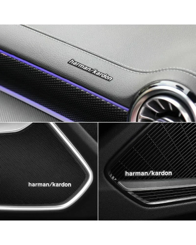 Harman Kardon-insignia de aluminio 3D para coche, pegatinas de audio para bmw, mercedes benz, audi, mitsubishi, lancer, volkswag