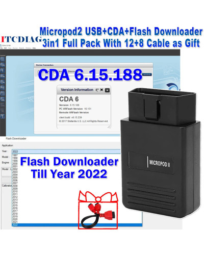 MicroPod2 USB CDA6 CDA 6.15.188 Newest Engineering Software and FLASH 