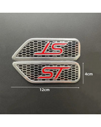 1 par de emblemas de aluminio 3D ST Sport guardabarros pegatina lateral insignia accesorios para Ford Focus 2 Fiesta Ranger Fusi