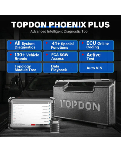 Topdon-herramienta de diagnóstico automotriz Phoenix Plus, herramienta de escaneo de codificación ECU, escáner OBD2 profesional 