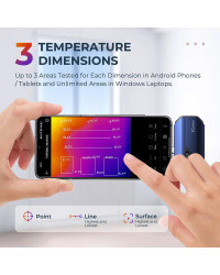 TOPDON-Cámara de imagen térmica TC001, 256x192, IR, alta resolución, cámara térmica infrarroja, temperatura de mano para tableta