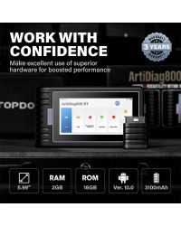 TOPDON-herramienta de diagnóstico de coche ArtiDiag800 BT, escáner OBD2, Bluetooth, todos los sistemas, programador de llaves, l