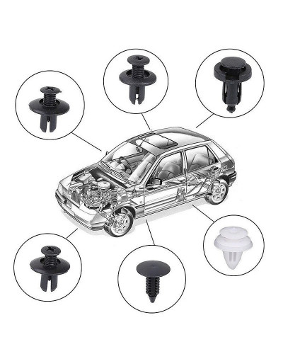 Clip de sujeción automático de 60 piezas, remache de pasador de empuje de carrocería de coche mixto para Chrysler Sebring Voyage