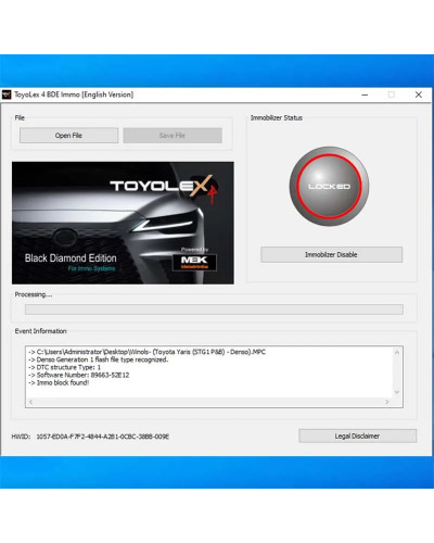 Toyolex4 Toyolex 4 With Unlimited Keygen IMMO off for Denso for Lexus 