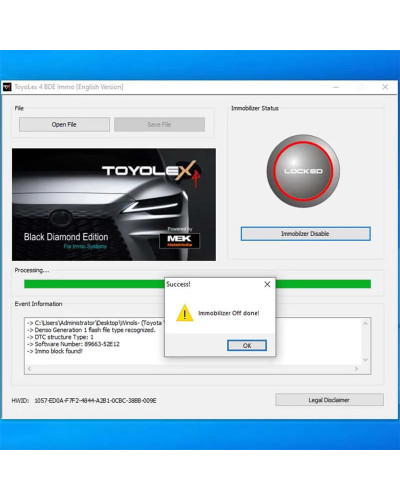 Toyolex4 Toyolex 4 With Unlimited Keygen IMMO off for Denso for Lexus 