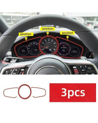 Piezas interiores de coche rojo burdeos originales para Porsche Cayenne Coupe S Gts Turbo Screen Watch Sticker para Cayenne Acce