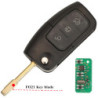 jingyuqin 3 Button 433MHZ 4D60/ 4D63 Chip Car Remote Flip Key For Ford Fusion Focus Mondeo Fiesta Galaxy HU101/FO21 Auto Keys