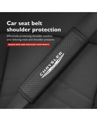 Almohadilla protectora de cuero para cinturón de seguridad de coche, accesorios para automóvil, Chrysler, Voyager, Pacifica, Tow