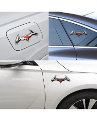 Pegatina de insignia de Metal 3D para coche, pegatinas de coche modelo de murciélago, insignia de logotipo, accesorios de coche 