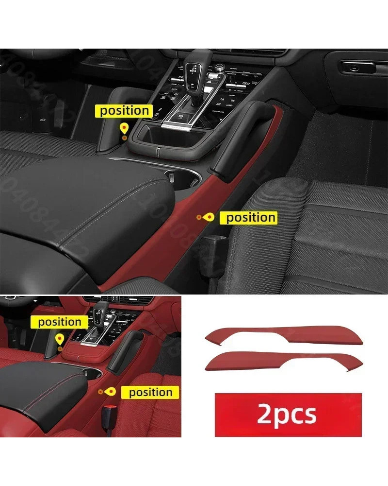 Piezas interiores de coche rojo burdeos originales para Porsche Cayenne Coupe S Gts Turbo Screen Watch Sticker para Cayenne Acce