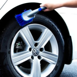 Brosse à anneau en acier pour l'entretien de la voiture, outil de lavage de voiture, brosse de moyeu de roue, brosse bleue BLOHo