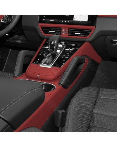 Piezas interiores de coche rojo burdeos originales para Porsche Cayenne Coupe S Gts Turbo Screen Watch Sticker para Cayenne Acce