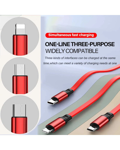 Cable de carga rápida Micro USB tipo C para coche, multicargador 3 en 1 para Chrysler 300c 300 Pacifica 200 Sebring Cruiser, acc