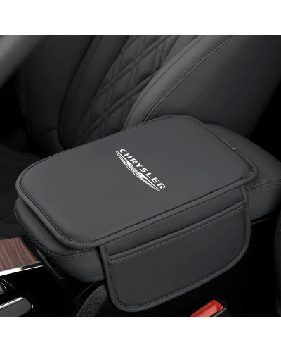 Reposabrazos de coche, bolsa de almacenamiento, alfombrilla de soporte de codo de cuero para Chrysler 300c Town Pacifica Sebring