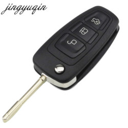 jingyuqin 3 Buttons Flip Remote Key Fob Chip 4D60 4D63 For Ford Focus Mk1 Mondeo Transit Connect 433Mhz