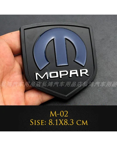 Emblema de Metal 3D para Mopar de coche, calcomanía de estilo para Dodge Ram Charger JEEP Chrysler Cherokee, accesorios de coche