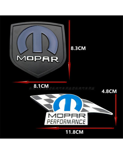 Emblema de Metal 3D para Mopar de coche, calcomanía de estilo para Dodge Ram Charger JEEP Chrysler Cherokee, accesorios de coche