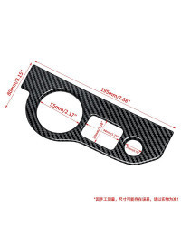 Panel de interruptor de Faro de fibra de carbono, pegatina embellecedora para Dodge Charger 2011 +/ Chrysler 300 2015-2021, acce