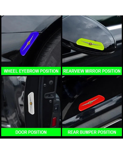 Tiras reflectantes para puerta de coche, pegatinas de advertencia de seguridad para Chrysler 300c, Android Town Country Grand Vo