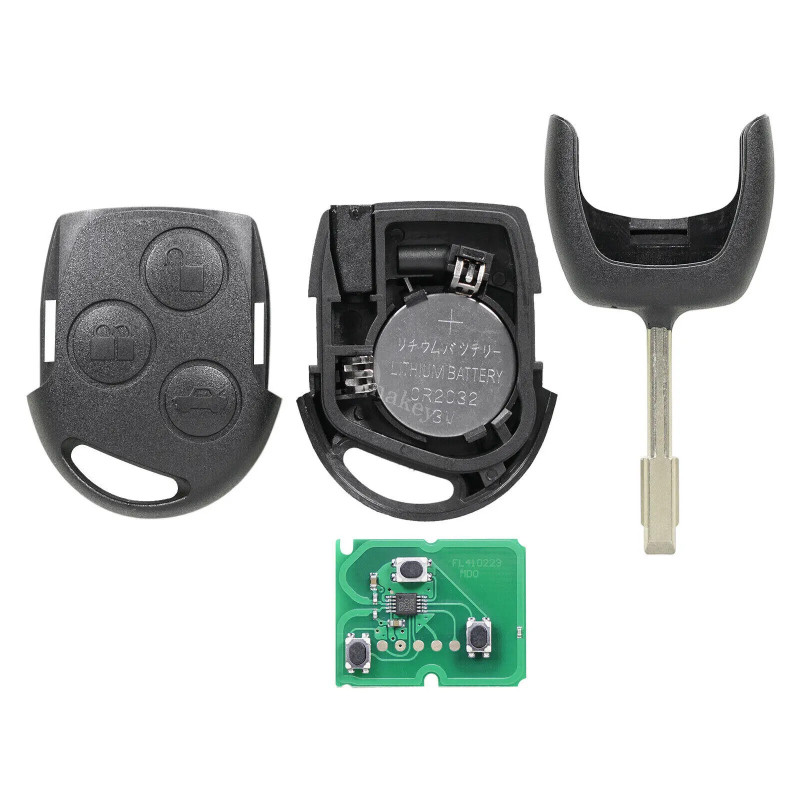 3 Button 433Mhz Remote Key Fob Chip For Ford Focus Fiesta Fusion Transit Connect Automobiles, Parts & Accessories