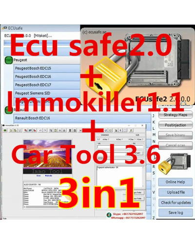 Newest ECUSafe 2.0 ECU ECM 2.0+ immokiller V 1.1 Immo Off Software v1.