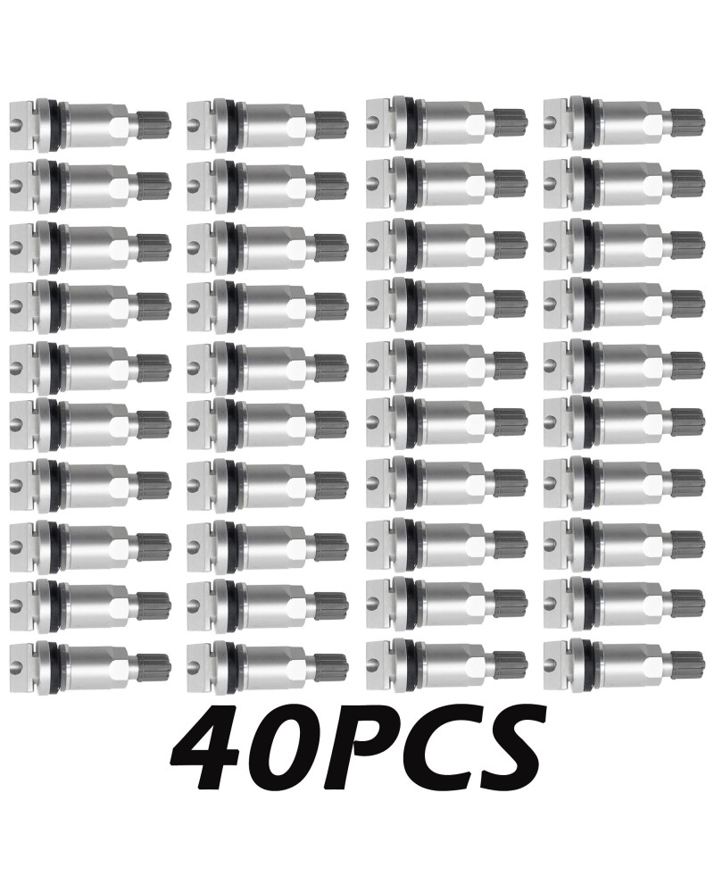 Sensor de presión de neumáticos, vástago de válvula de repuesto de acero inoxidable para Chrysler, Dodge, Jeep, Hyundai, Volvo, 