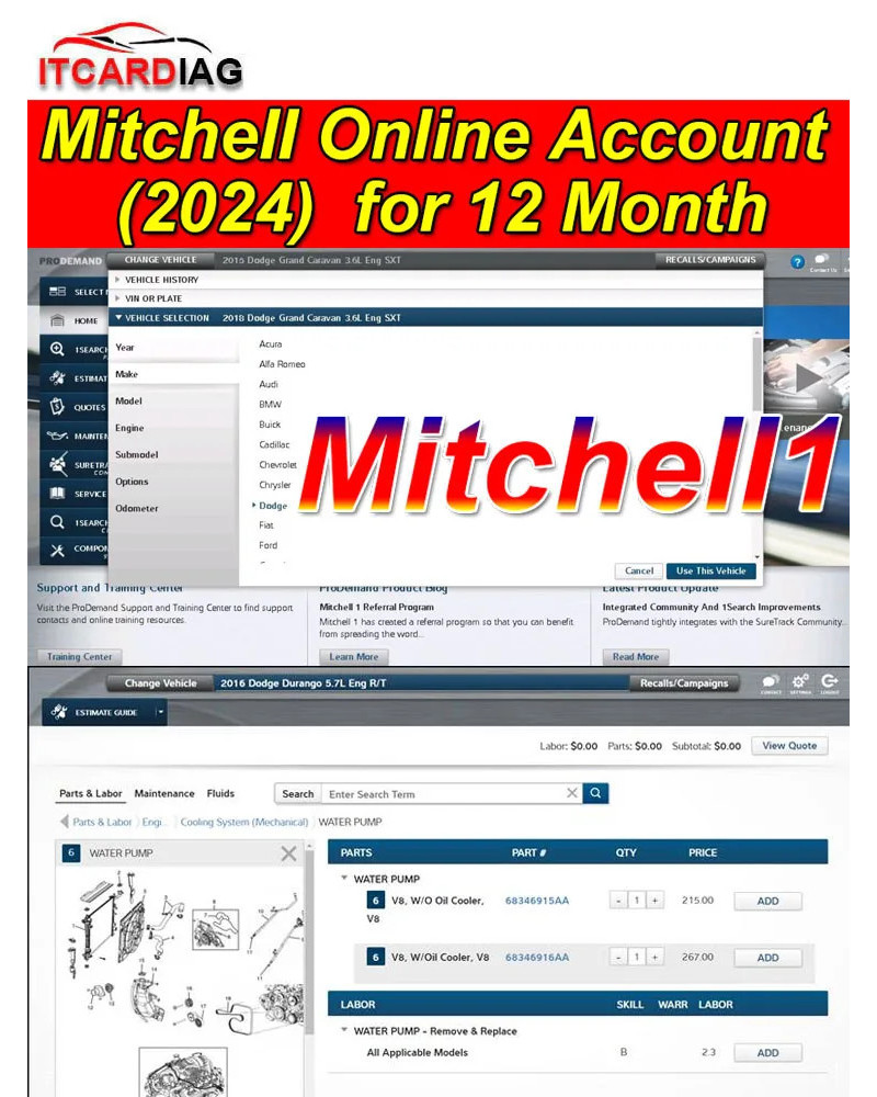 2024 Mitchell ProDemand One Year Online Account Mitchell 1 Diagnostic 