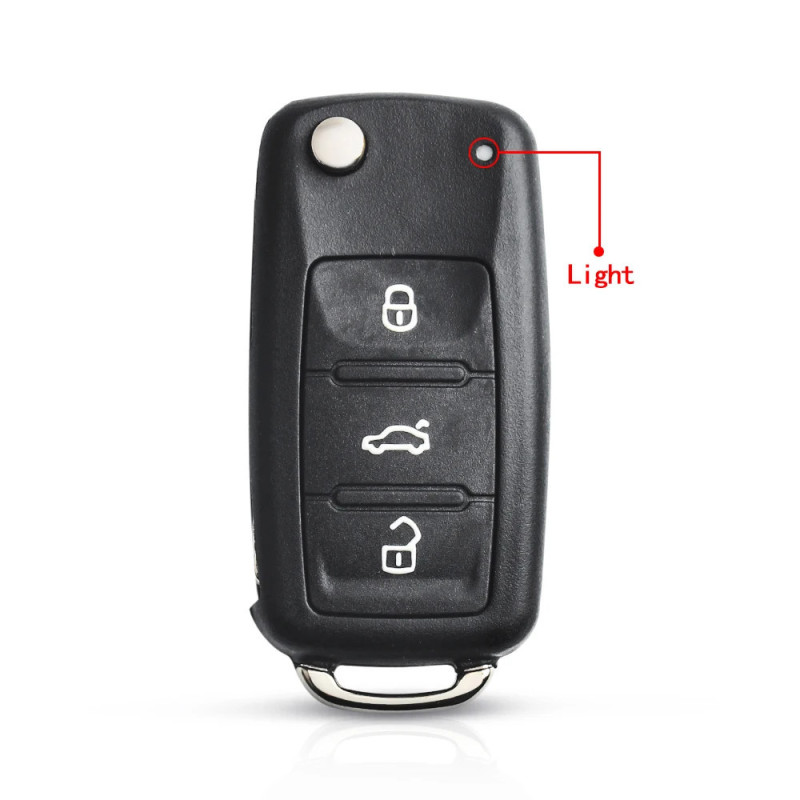 KEYYOU 1PCS For Volkswagen VW Polo Passat B5 Tiguan Golf Seat Skoda Auto 2/3 Buttons Folding Car Remote Key Flip Key Shell