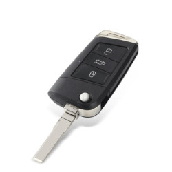 KEYYOU For Volkswagen VW Golf 4 5 6 7 Jetta Passat CC Tiguan Polo Beetle Skoda Flip Remote Key Shell Fob 3 Button Car Key